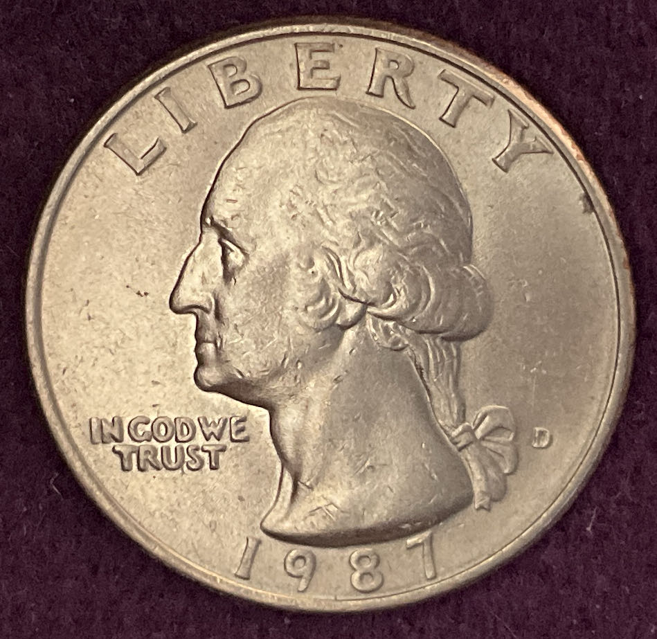 Quarter Washington 1987 D 1  coin collectible - Main Image 3