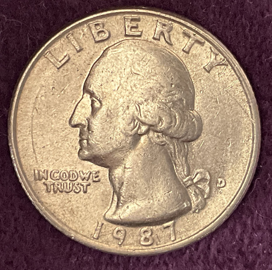 Quarter Washington 1987 D 2  coin collectible - Main Image 3