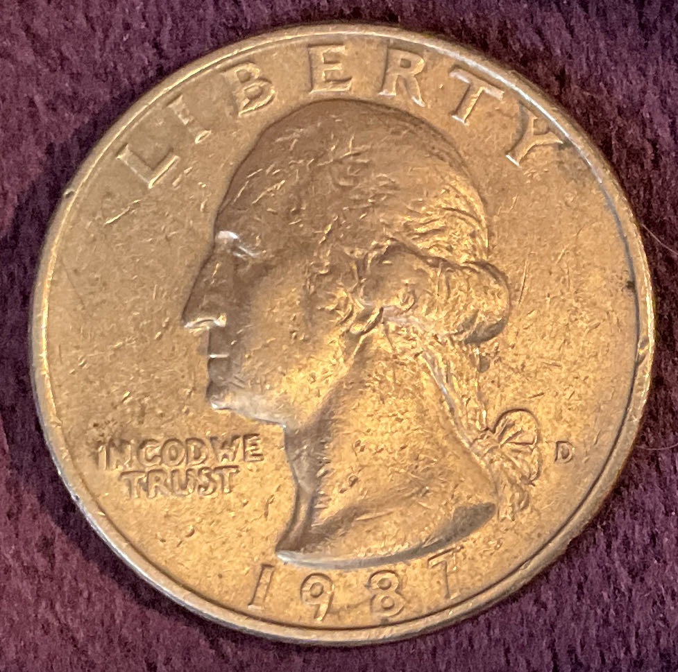 Quarter Washington 1987 D 7  coin collectible - Main Image 3