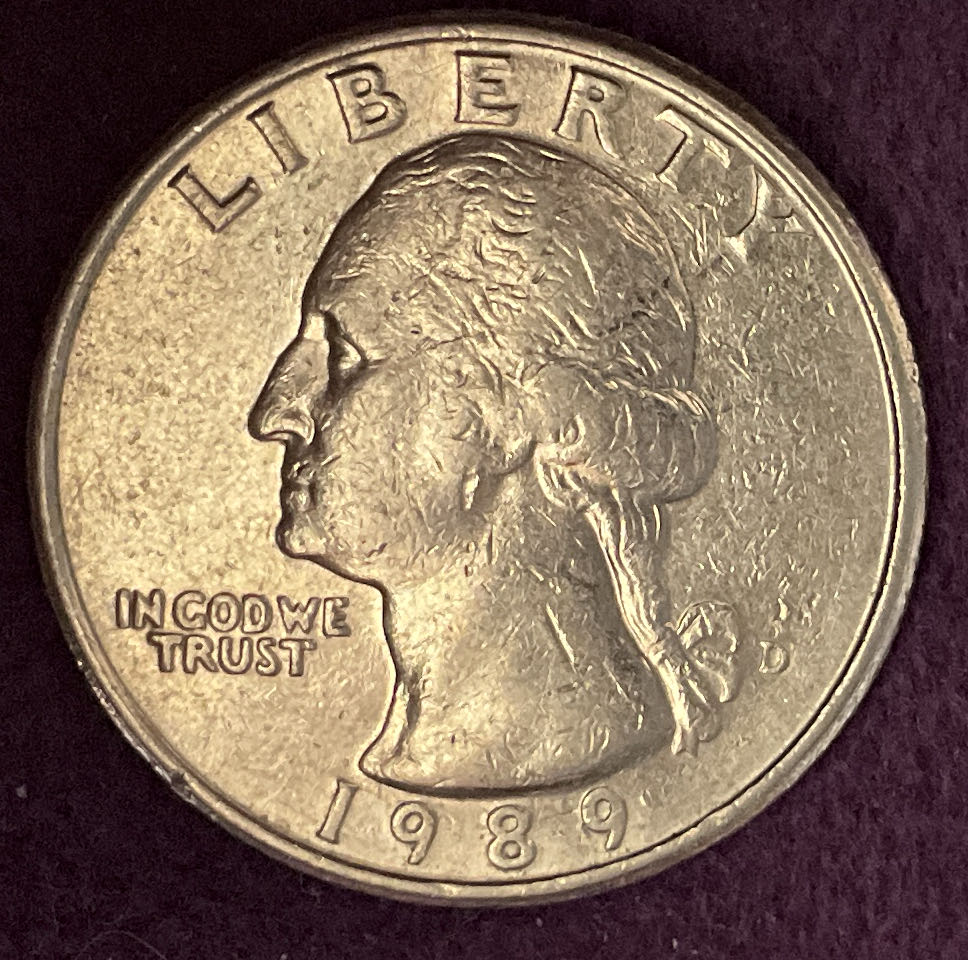 Quarter Washington 1989 D 1  coin collectible - Main Image 3