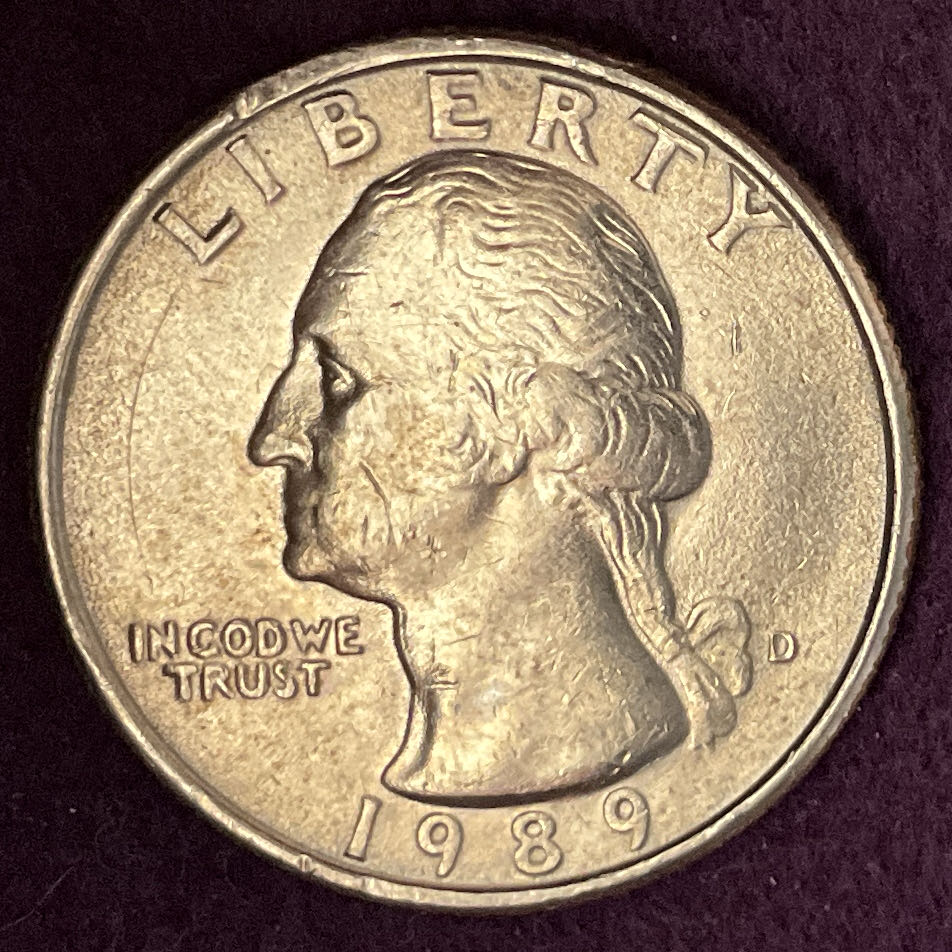 Quarter Washington 1989 D 2  coin collectible - Main Image 3