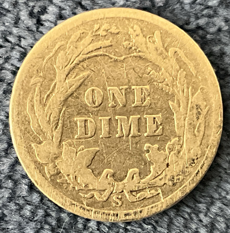 Dime 1916 Barber S  coin collectible - Main Image 2
