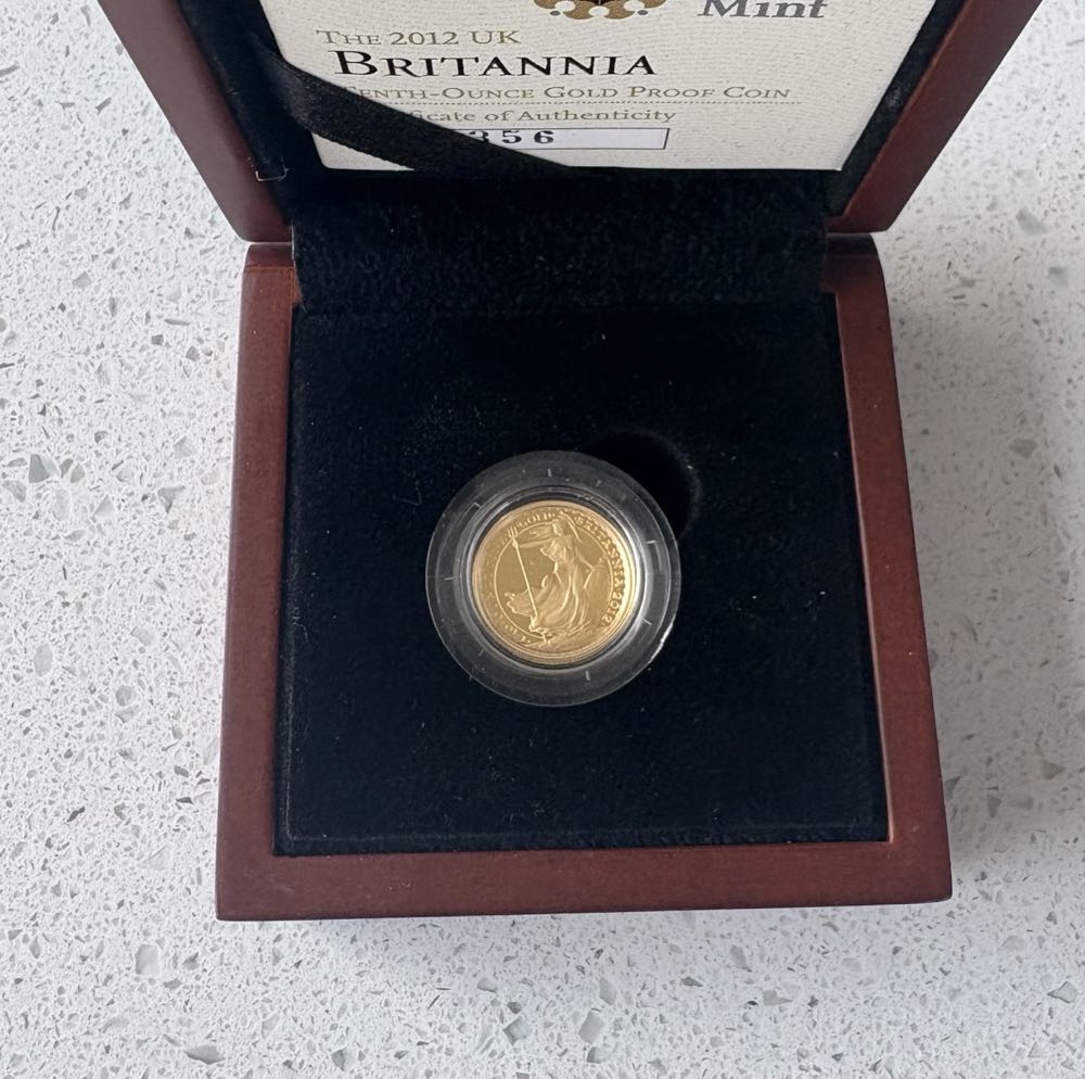 2012 Britannia - Proof 1/10th Gold  coin collectible - Main Image 3