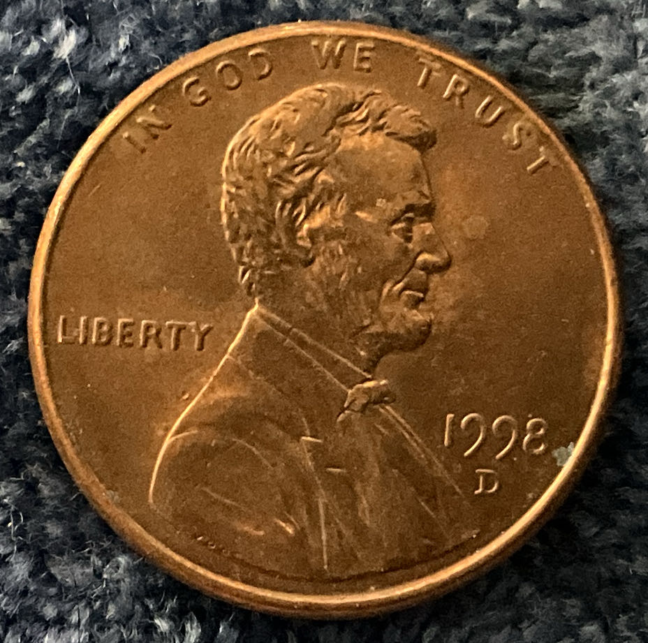 Penny 1998 Lincoln D  coin collectible - Main Image 1