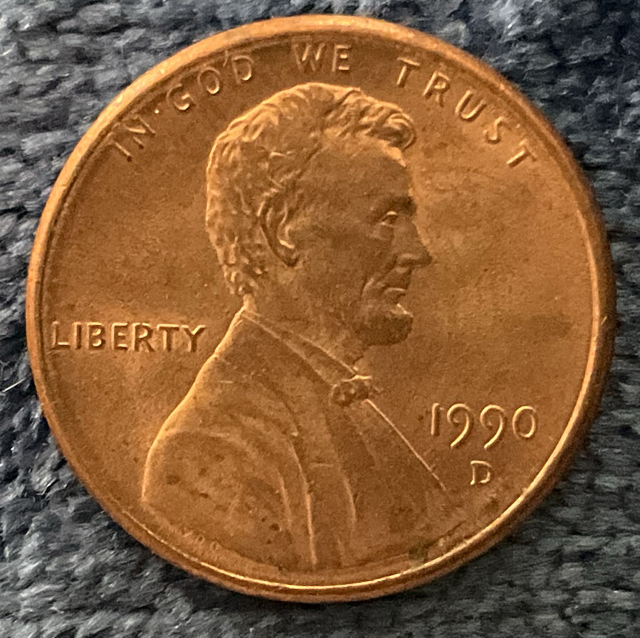 Penny 1990 Lincoln  D  coin collectible - Main Image 1