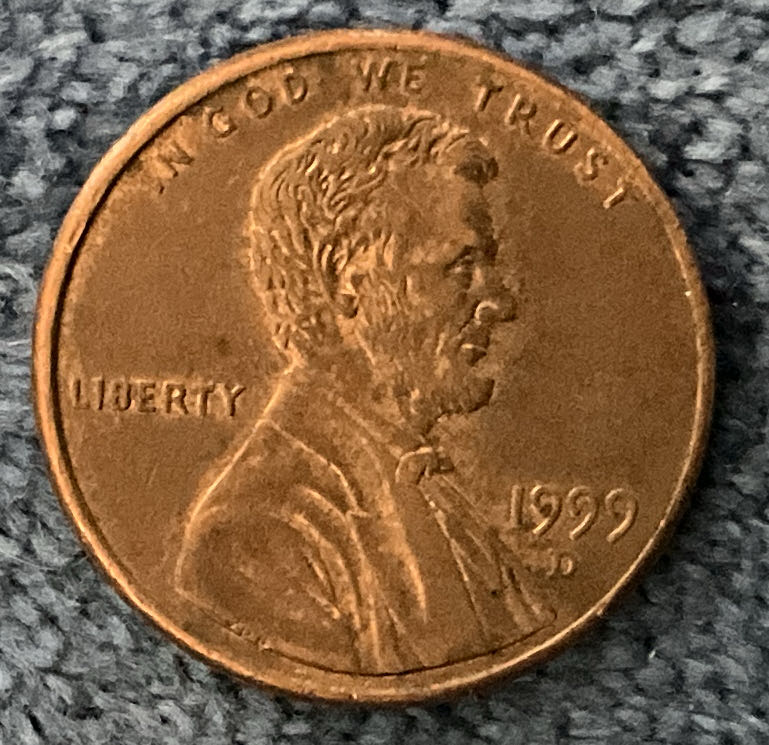 Penny 1999 Lincoln D  coin collectible - Main Image 1