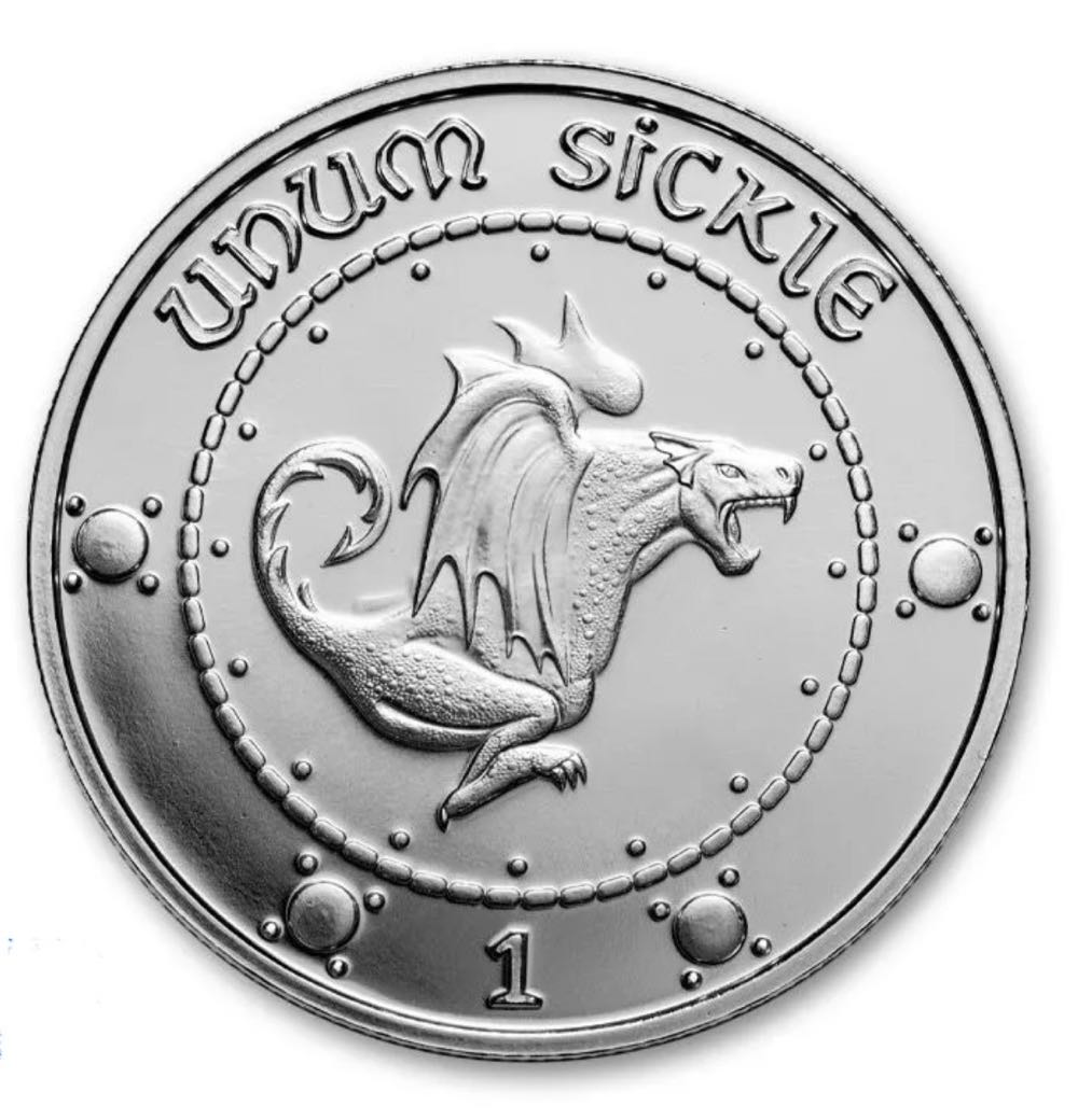 1-oz Gringotts Silver Harry Potter Currency – Sickle  coin collectible - Main Image 2