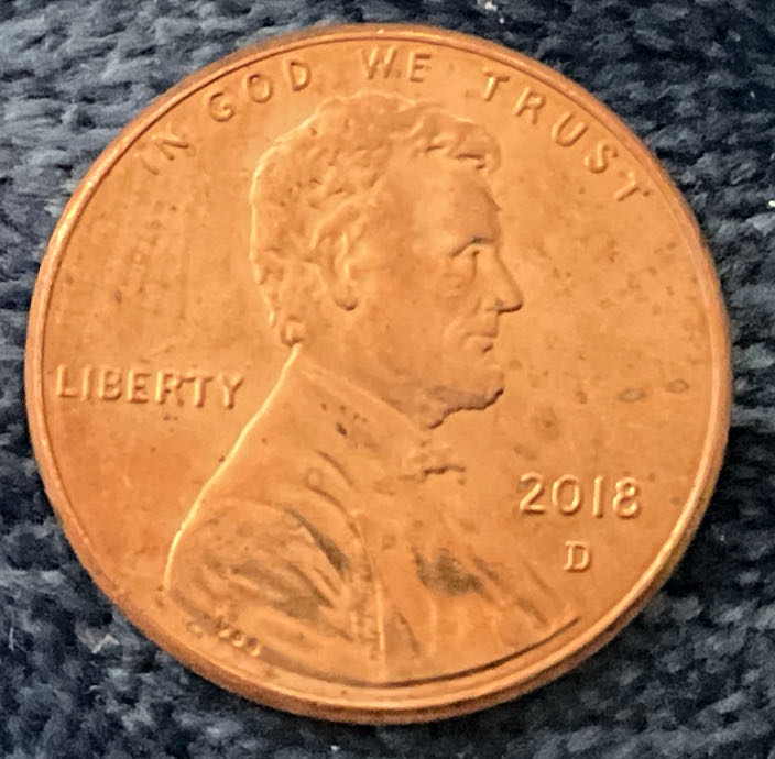 Penny 2018 Lincoln D  coin collectible - Main Image 1