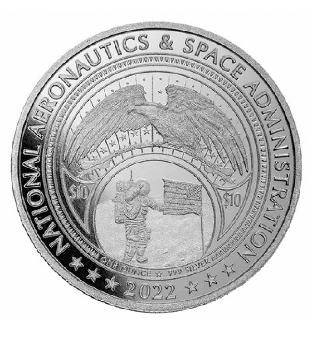 Nasa Worm Logo Proof   coin collectible - Main Image 2
