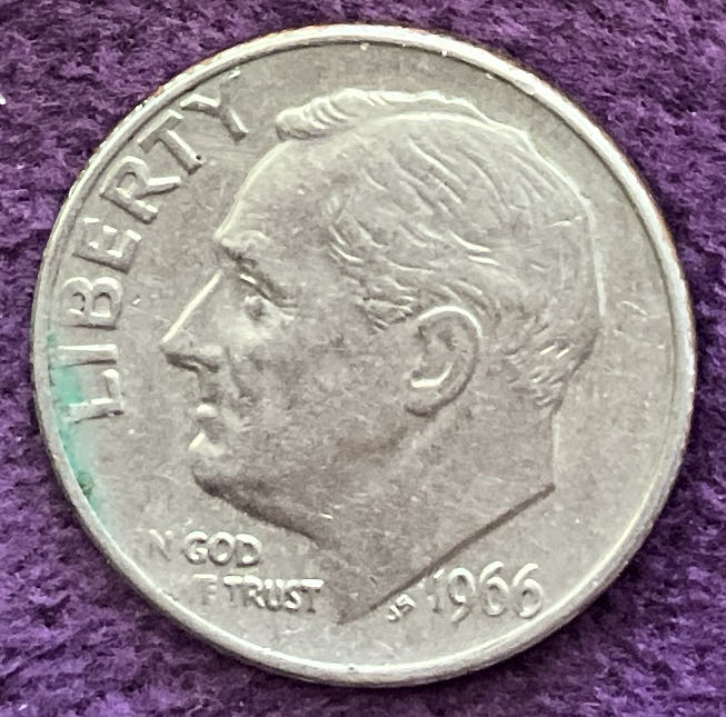 Dime 1966 Roosevelt  coin collectible - Main Image 3