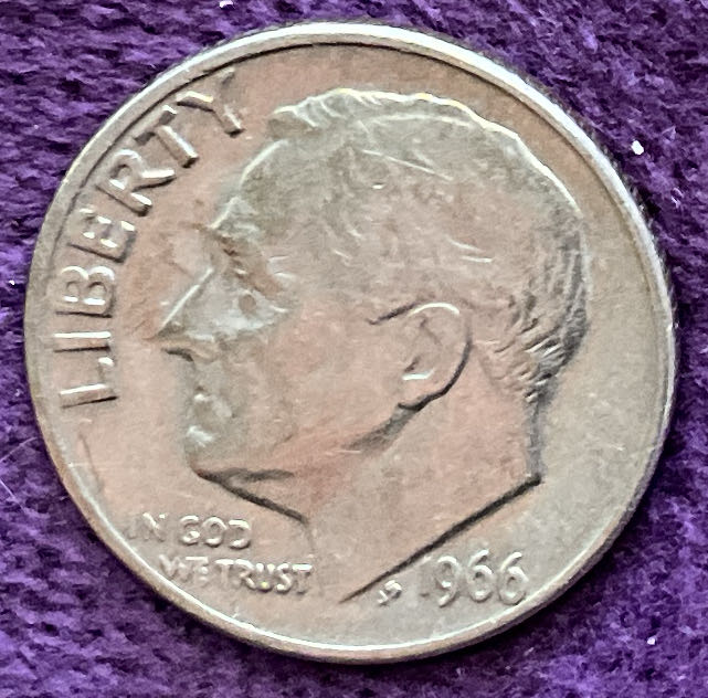 Dime 1966 Roosevelt  coin collectible - Main Image 3