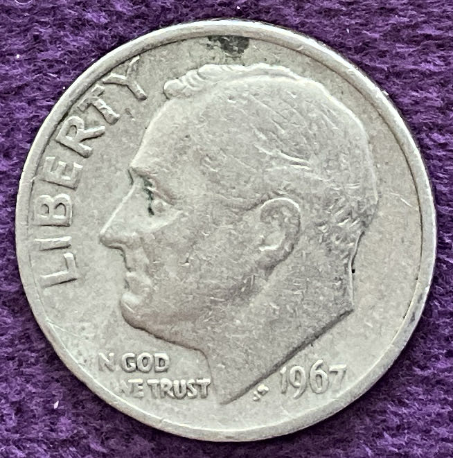 Dime 1967 Roosevelt  coin collectible - Main Image 3