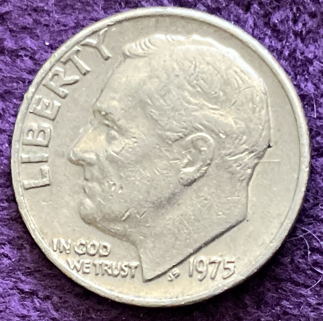 Dime 1975 Roosevelt  coin collectible - Main Image 3
