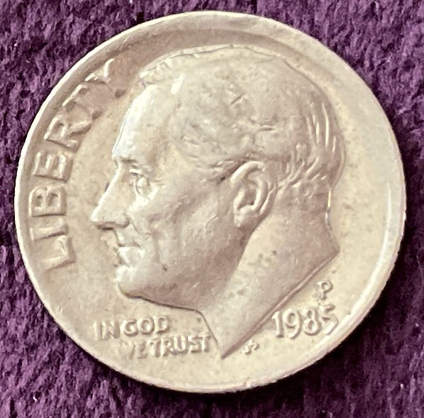 Dime 1985 P Roosevelt  coin collectible - Main Image 3