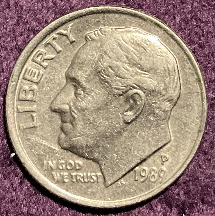 Dime 1989 P Roosevelt  coin collectible - Main Image 3
