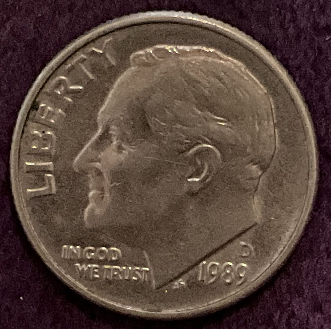 Dime 1989 D Roosevelt  coin collectible - Main Image 3