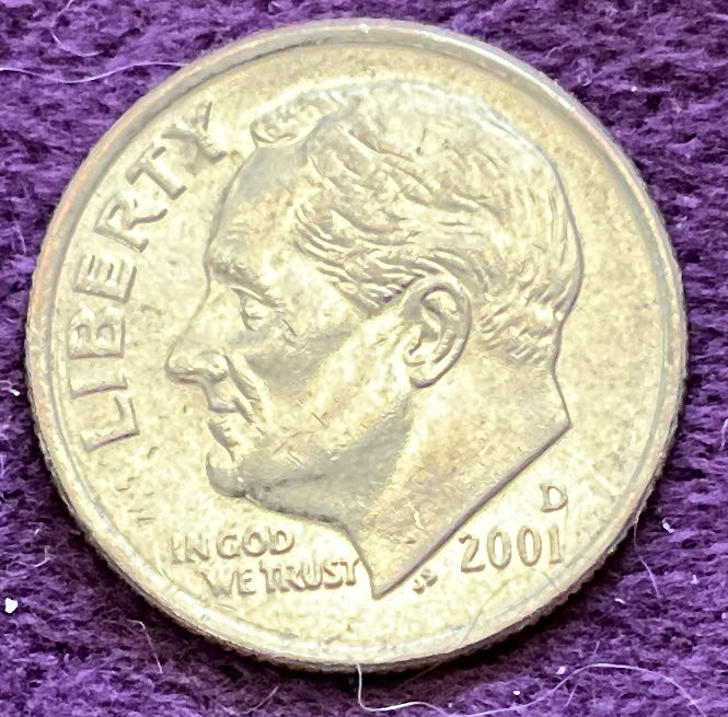 Dime 2001 D Roosevelt 3  coin collectible - Main Image 3
