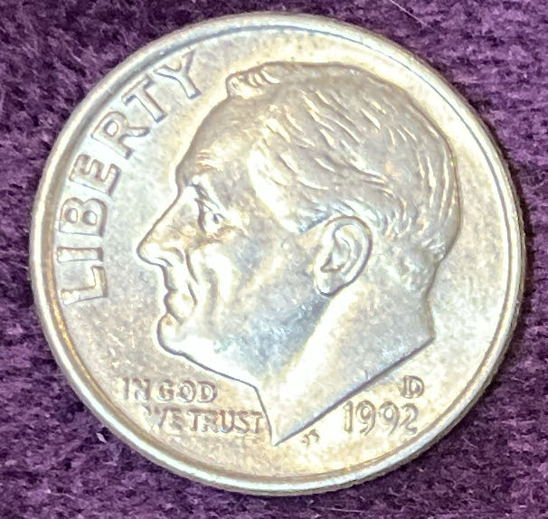 Dime 1992 D Roosevelt 1  coin collectible - Main Image 3