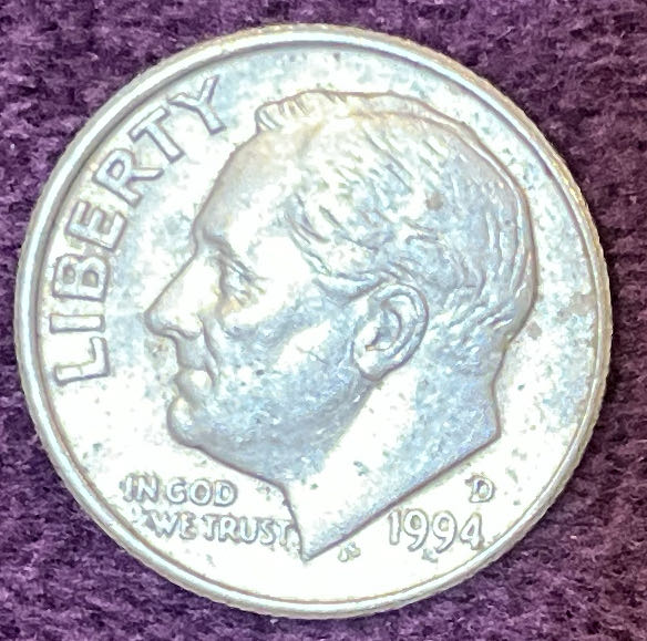 Dime 1994 D Roosevelt 1  coin collectible - Main Image 3