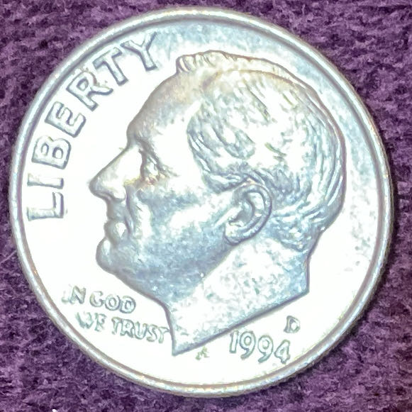 Dime 1994 D Roosevelt 2  coin collectible - Main Image 3
