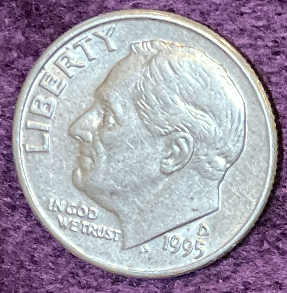 Dime 1995 D Roosevelt 1  coin collectible - Main Image 3