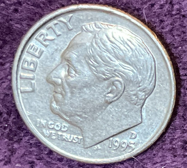 Dime 1995 D Roosevelt 4  coin collectible - Main Image 3