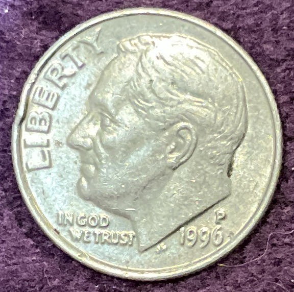 Dime 1996 P Roosevelt 3  coin collectible - Main Image 3