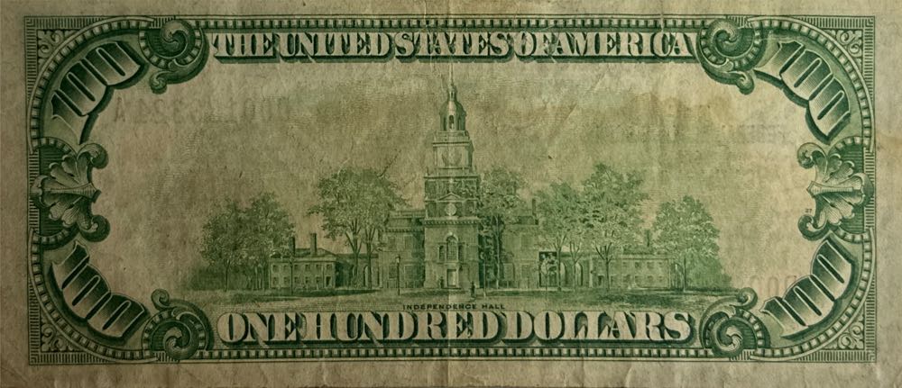 National Currency Series $100 Bill  coin collectible - Main Image 2