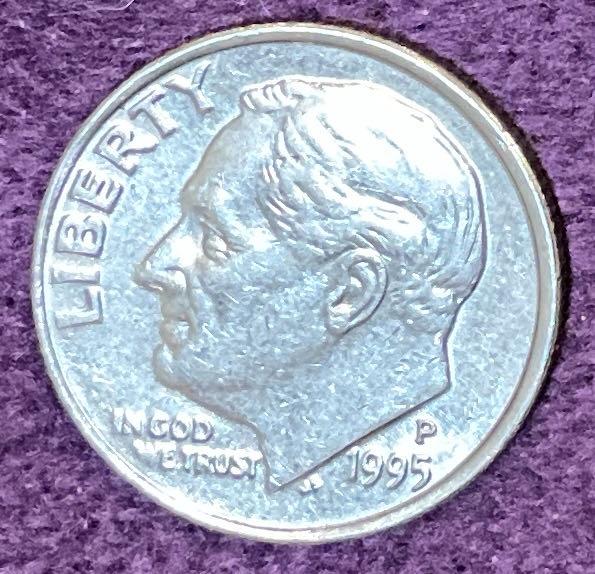 Dime 1995 P Roosevelt 1  coin collectible - Main Image 3