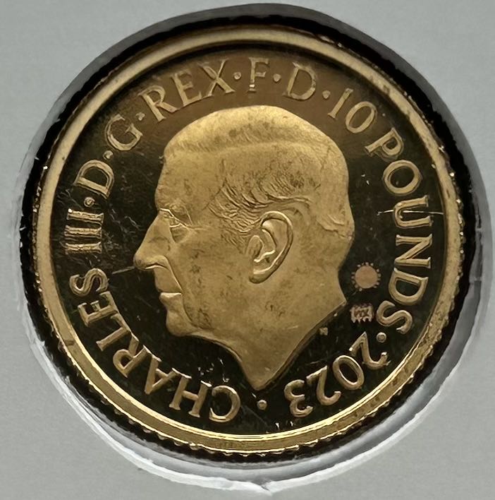 2023 Britannia -Proof 1/10th Gold  coin collectible - Main Image 2