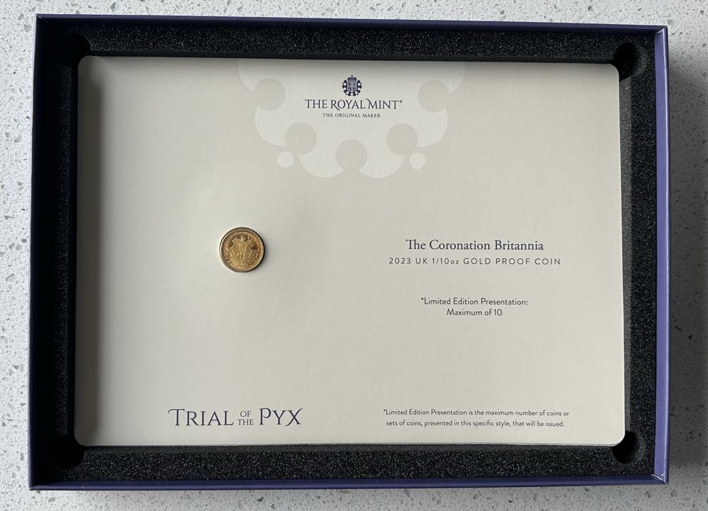 2023 Britannia -Proof 1/10th Gold  coin collectible - Main Image 3