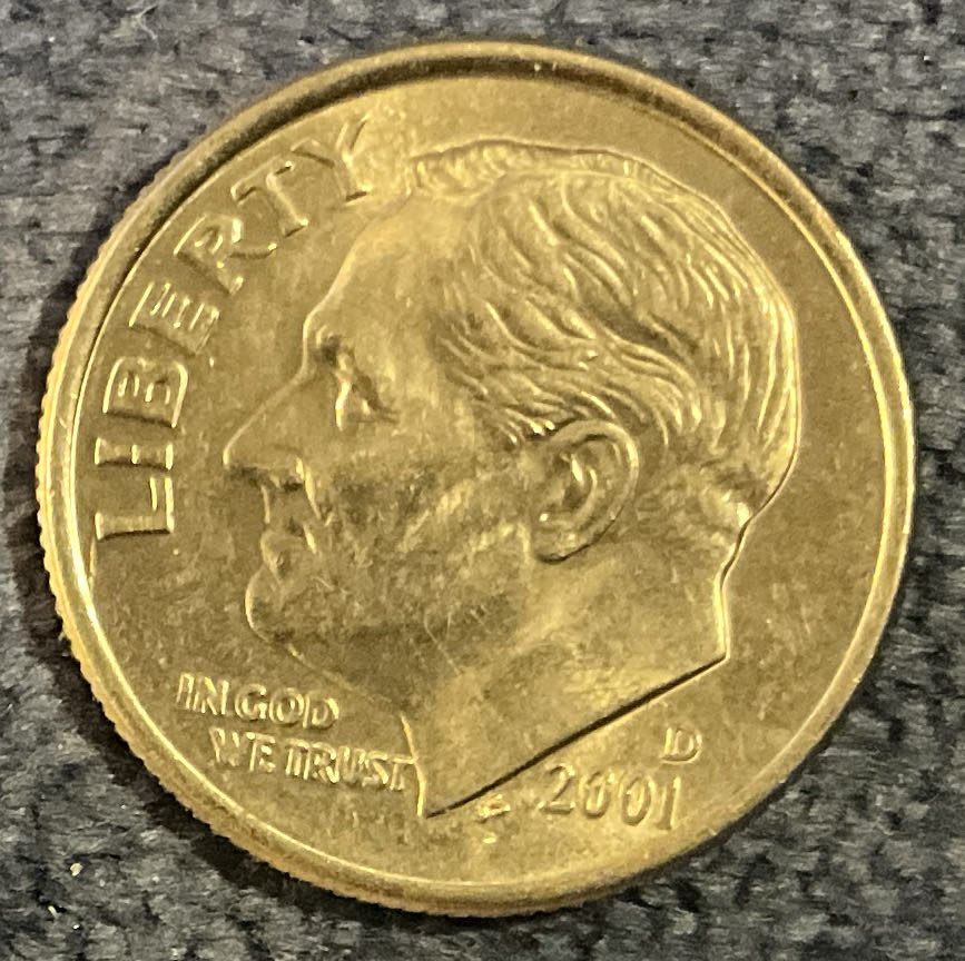 Dime 2001 Roosevelt D  coin collectible - Main Image 1