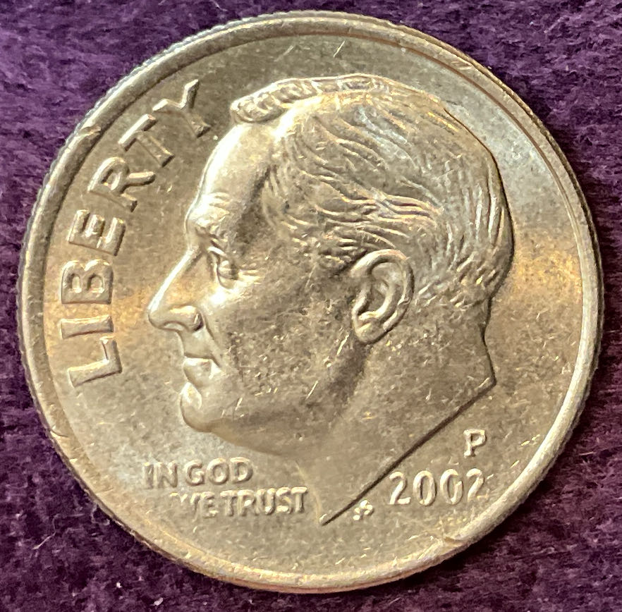 Dime 2002 P Roosevelt 1  coin collectible - Main Image 3