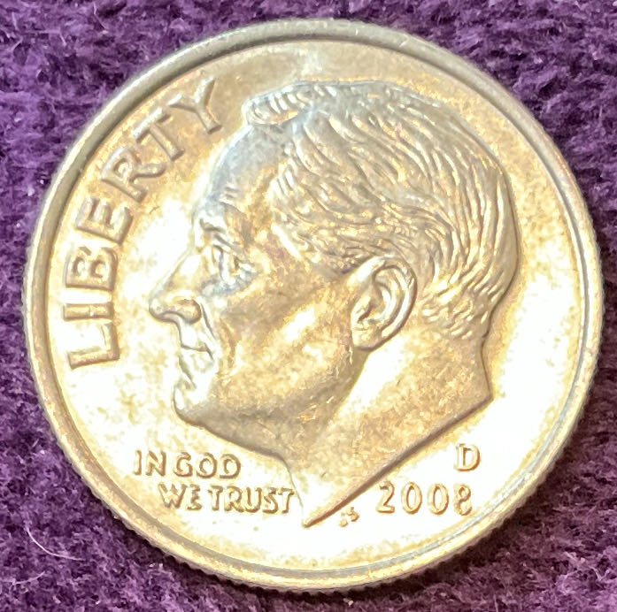 Dime 2008 D Roosevelt 3  coin collectible - Main Image 3