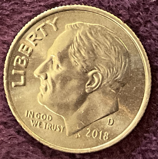 Dime 2018 D Roosevelt 16  coin collectible - Main Image 3