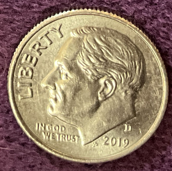 Dime 2019 D Roosevelt 1  coin collectible - Main Image 3