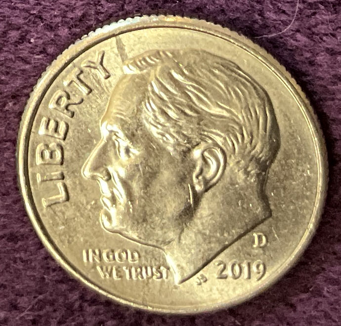 Dime 2019 D Roosevelt 2  coin collectible - Main Image 3