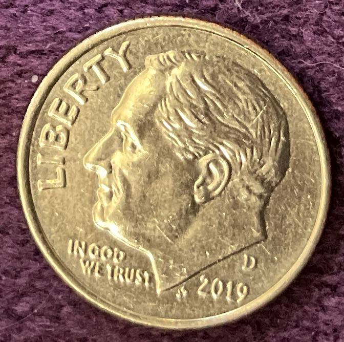 Dime 2019 D Roosevelt 3  coin collectible - Main Image 3