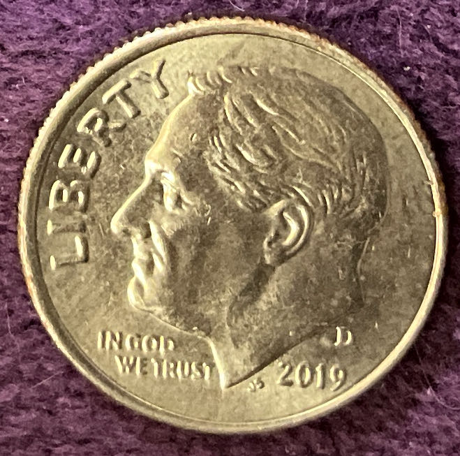Dime 2019 D Roosevelt 5  coin collectible - Main Image 3