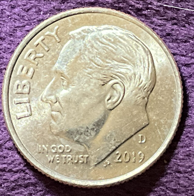 Dime 2019 D Roosevelt 9  coin collectible - Main Image 3