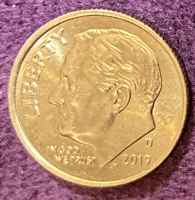 Dime 2019 D Roosevelt 11  coin collectible - Main Image 3