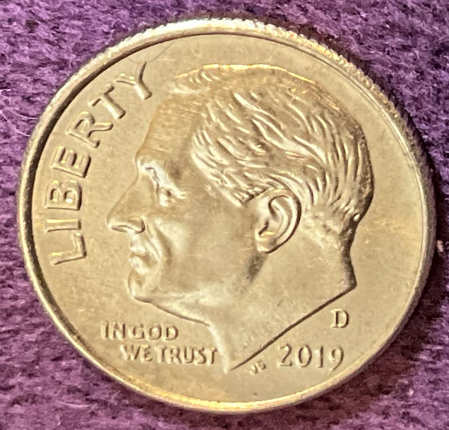 Dime 2019 D Roosevelt 12  coin collectible - Main Image 3