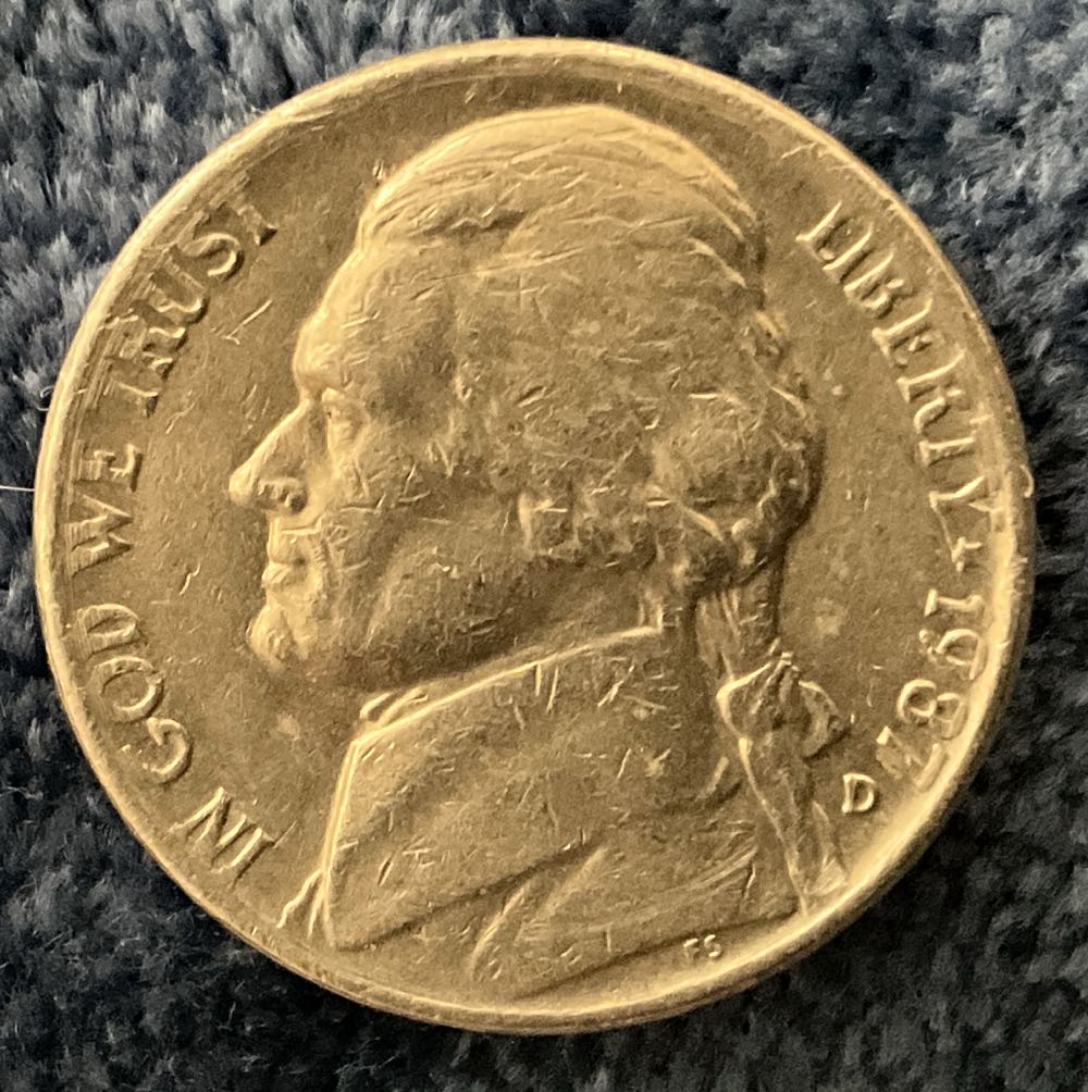 Nickel Jefferson D 1964 27