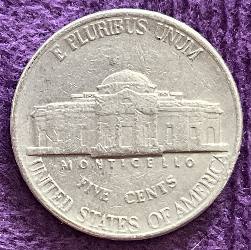 Nickel Jefferson D 1987 2  coin collectible - Main Image 4