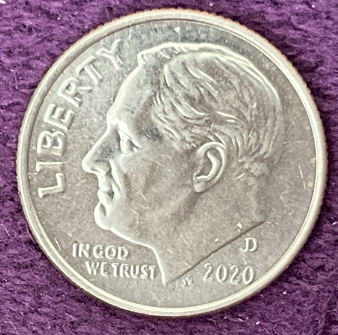 Dime 2020 D Roosevelt 13  coin collectible - Main Image 3