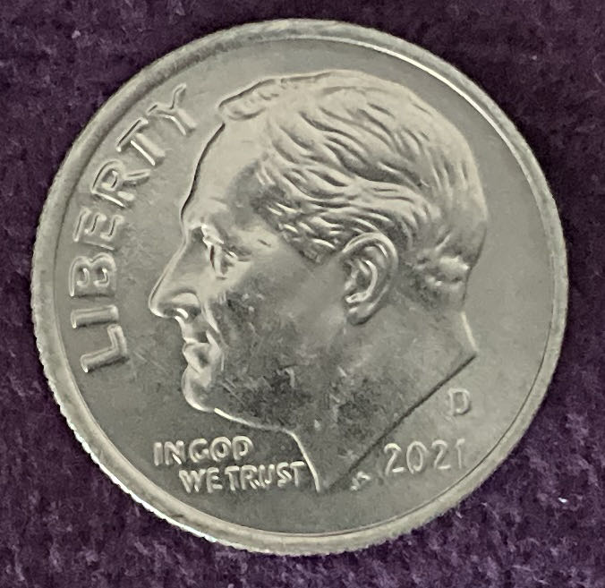 Dime 2021 D Roosevelt 2  coin collectible - Main Image 3