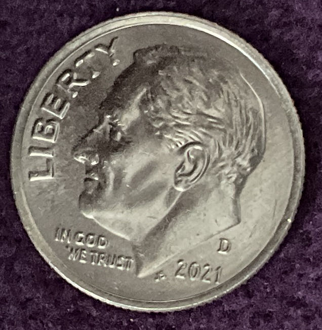 Dime 2021 D Roosevelt 5  coin collectible - Main Image 3