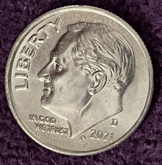 Dime 2021 D Roosevelt 8  coin collectible - Main Image 3