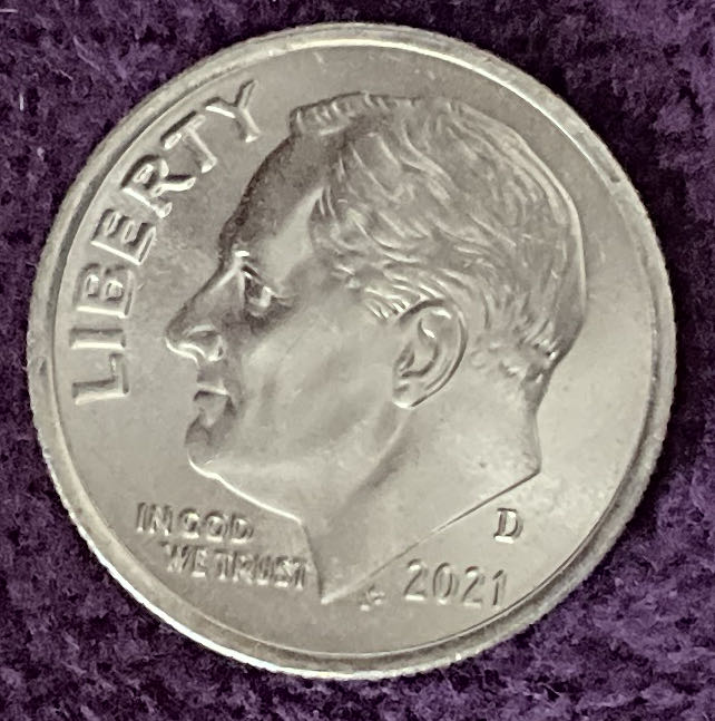 Dime 2021 D Roosevelt 9  coin collectible - Main Image 3