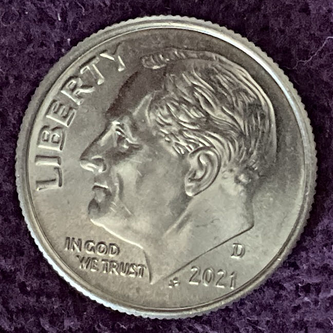 Dime 2021 D Roosevelt 10  coin collectible - Main Image 3